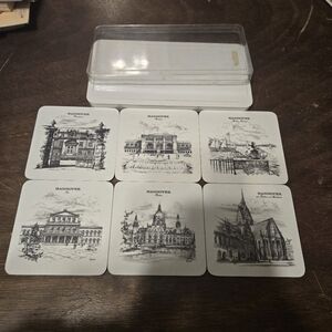 Vintage Heidelberg W. Germany Schuberth Tamat-Serie 6 Coasters Landmarks